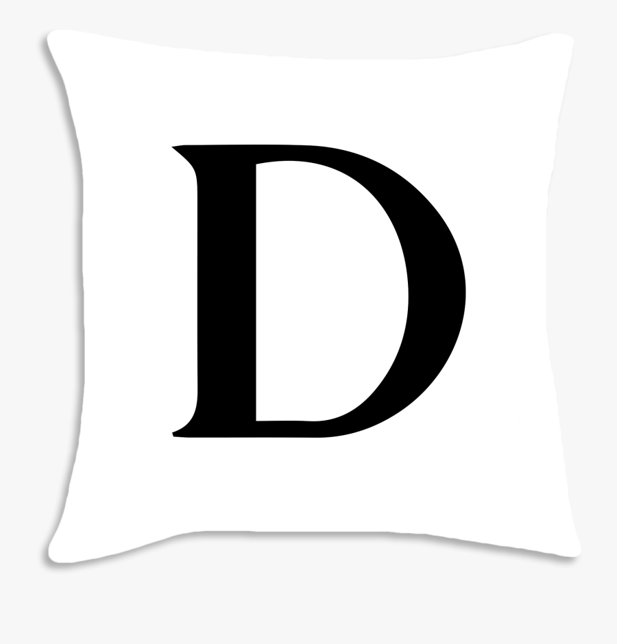 Letter D Serif Font Throw Cushion The Ⓒ, Transparent Clipart
