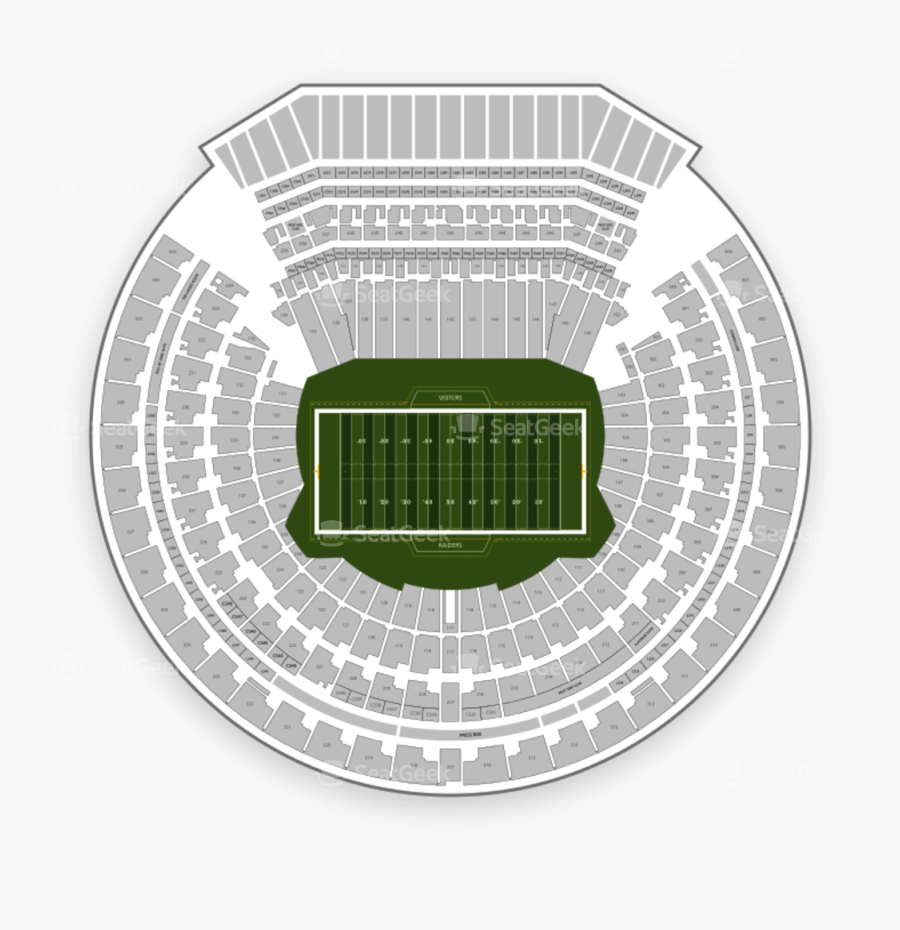 Crowd Clipart Stadium Seating - Section 120 Oakland Coliseum, Transparent Clipart