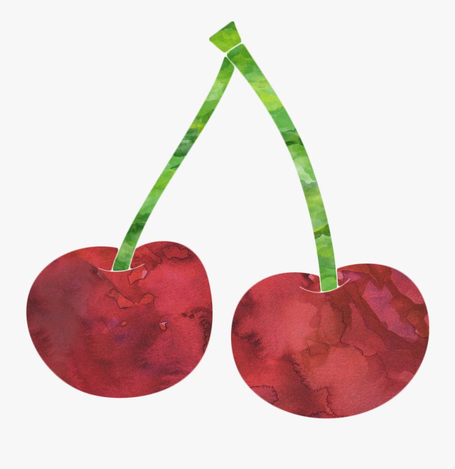 Clipart Food Fruit Watercolor Cherry - Cherry, Transparent Clipart