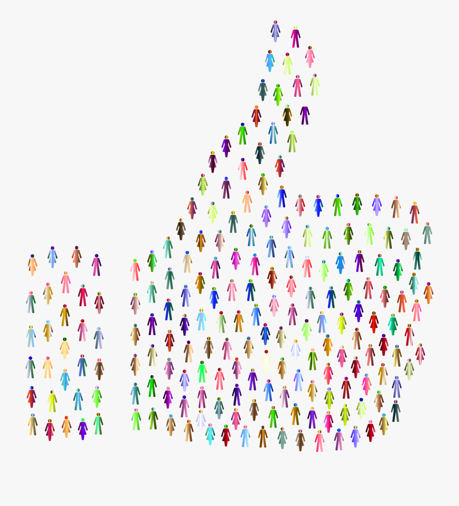 This Free Icons Png Design Of Prismatic People Thumbs - 10000 Likes, Transparent Clipart