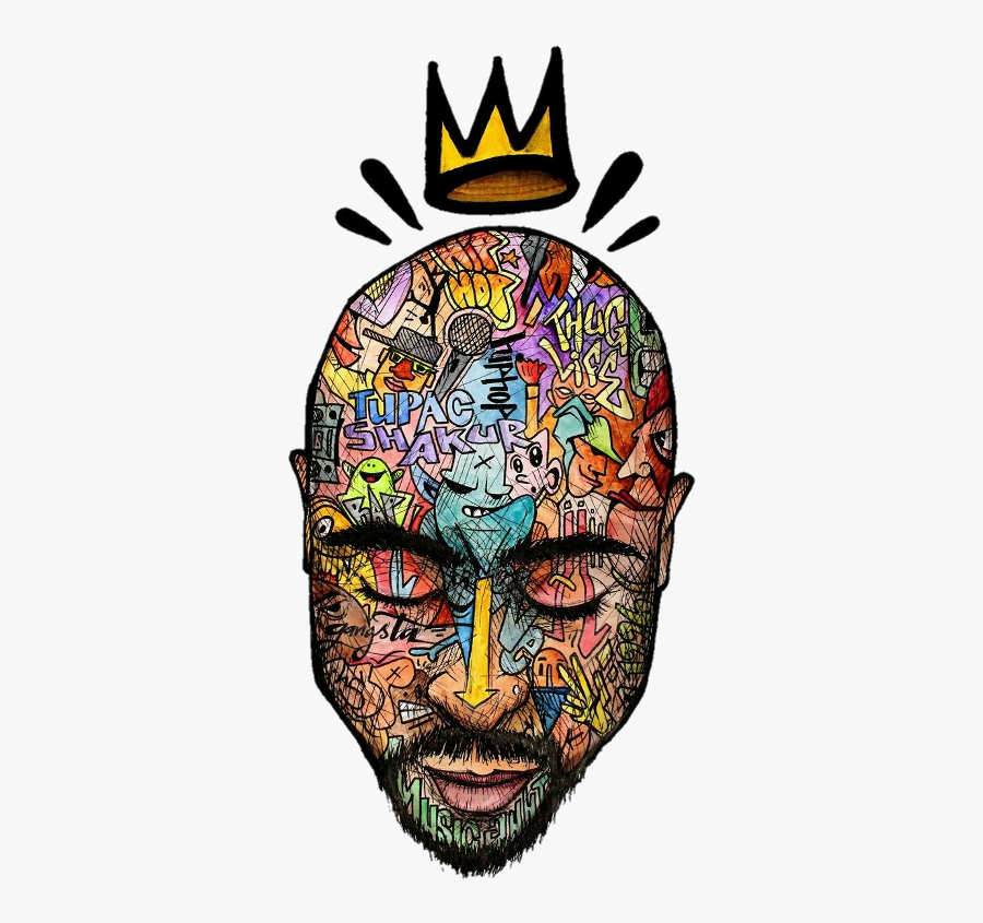 Tupac Rap Multicolor Freetoedit - Swag Grafitis Hip Hop, Transparent Clipart