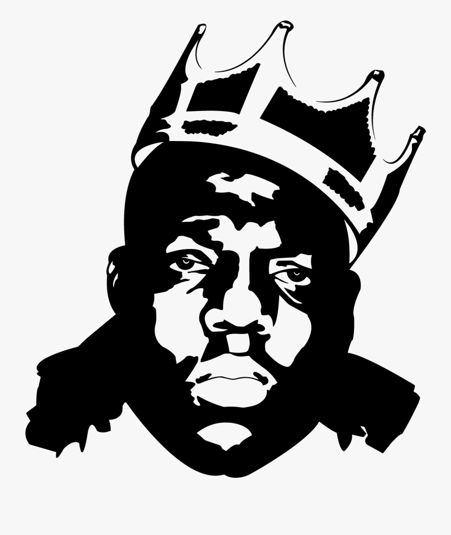 Biggie Smalls Crown Stencil, Transparent Clipart