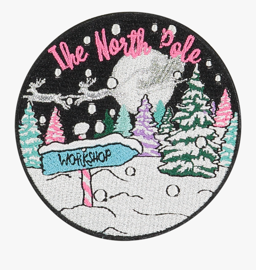 North Pole Sticker Patch - Illustration, Transparent Clipart