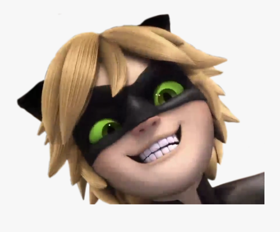 Clipart Transparent Stock Behold The Great Look Upon - Miraculous Ladybug Chat Noir Face, Transparent Clipart