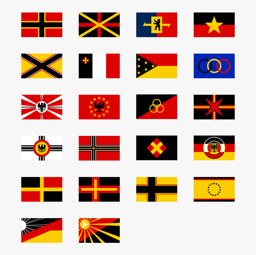 Alternate German Flag, Transparent Clipart