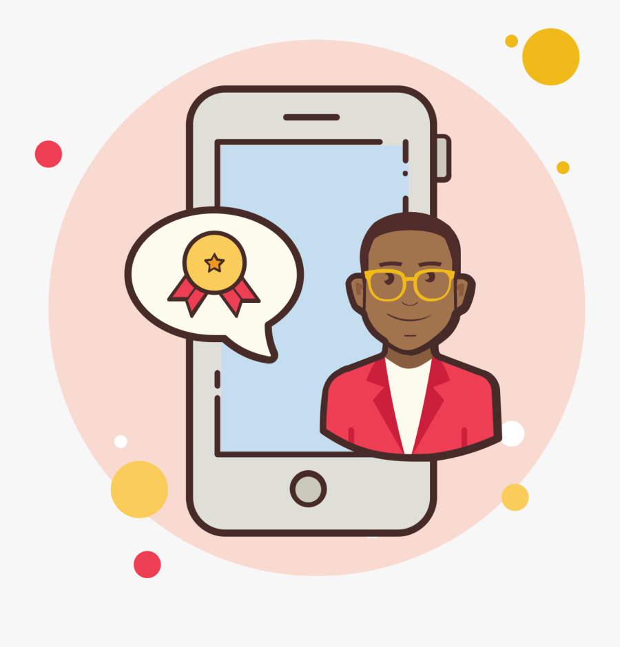 Man Phone Medal Icon - Portable Network Graphics, Transparent Clipart