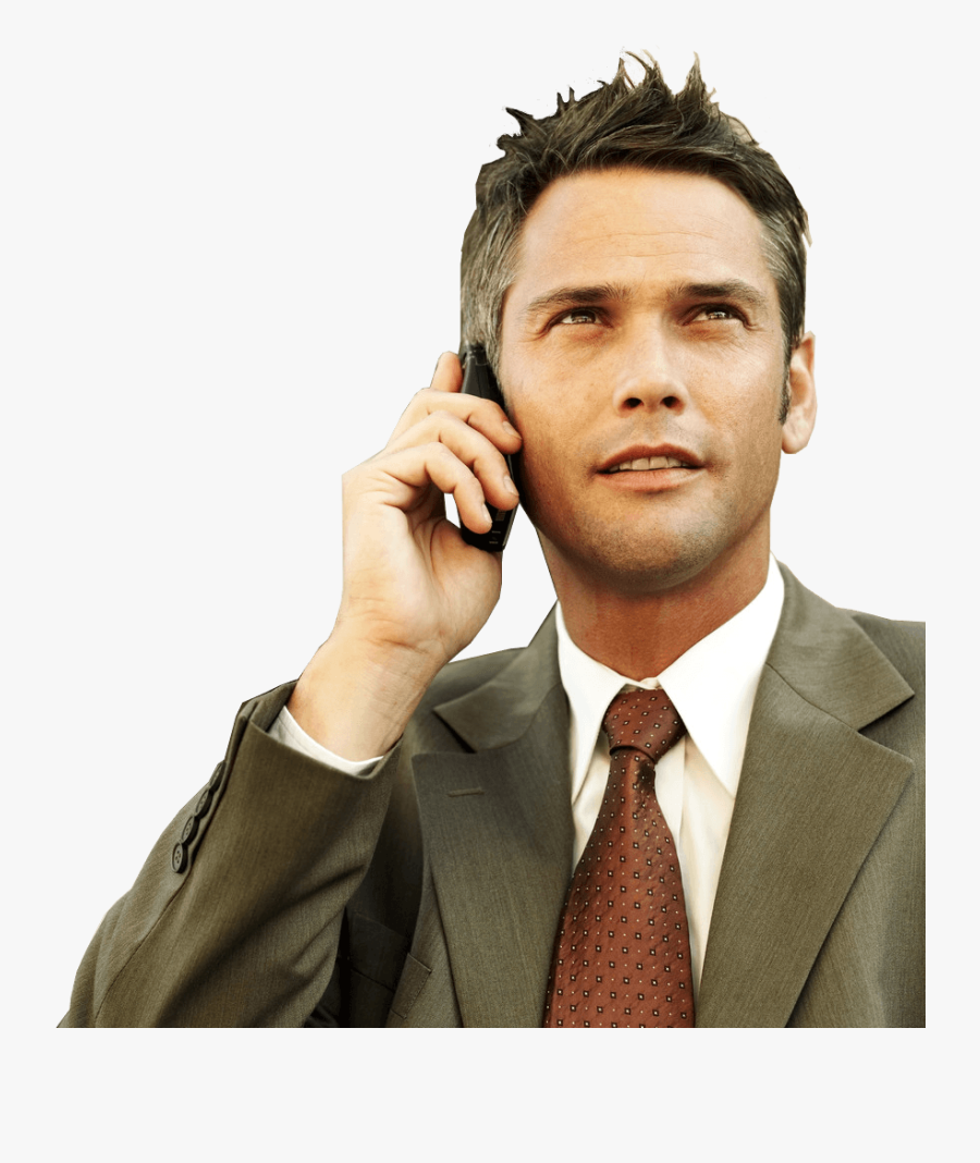On The Phone Businessman - Businessman On The Phone Png, Transparent Clipart