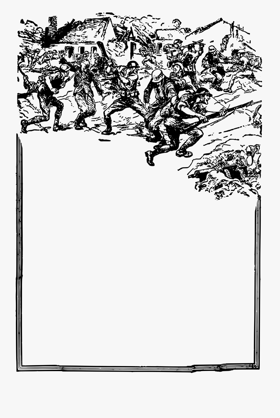 Picture Frame,art,monochrome Photography - Ii World War Png, Transparent Clipart