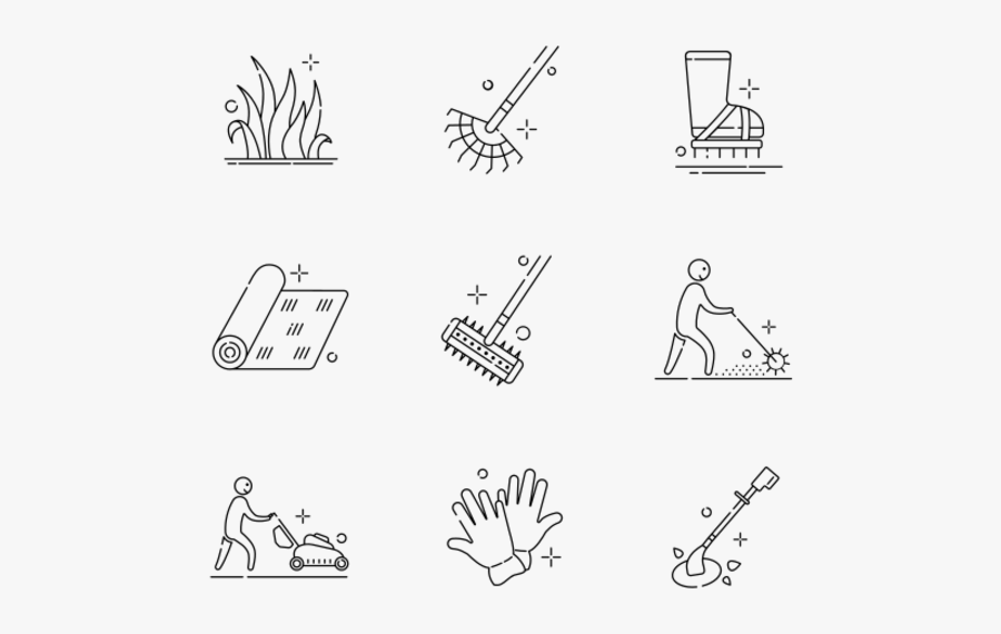 Lawn Care Vol - Line Art, Transparent Clipart