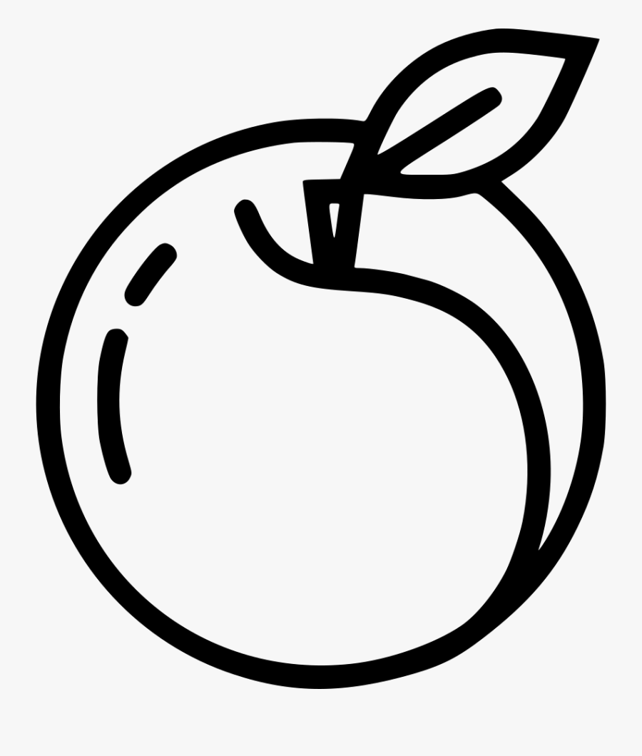 Free Download Food Clipart Vegetarian Cuisine Peach - Peaches Black And White Clipart Png, Transparent Clipart