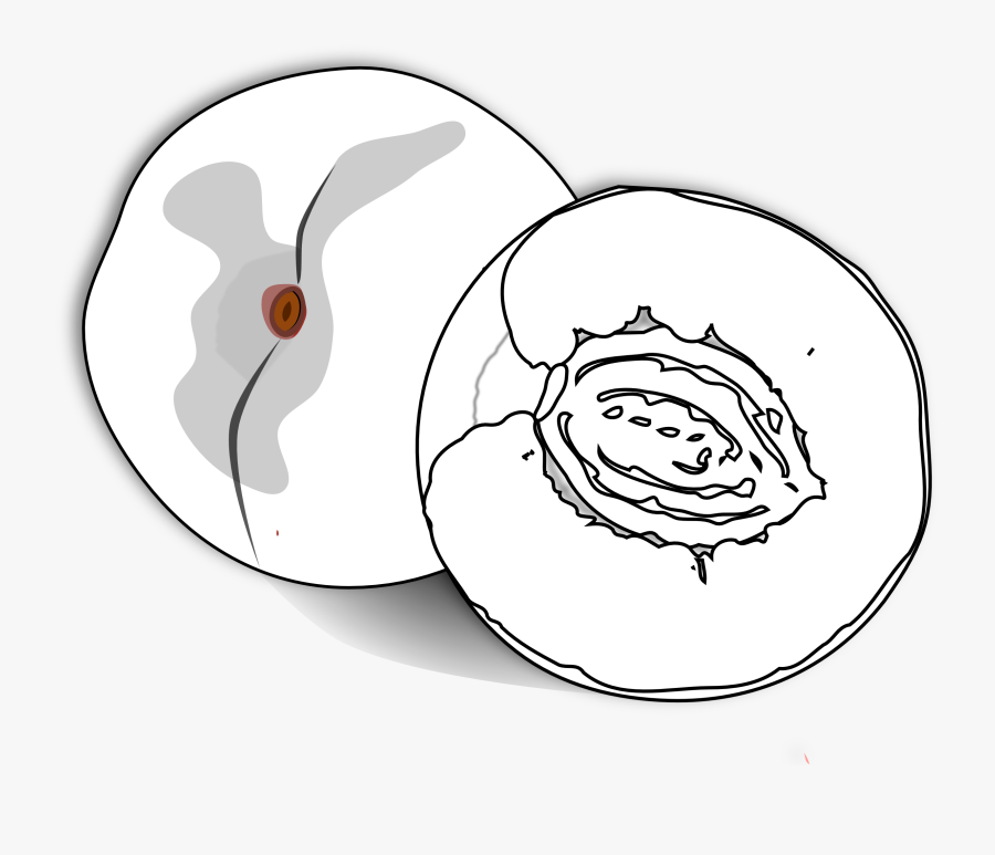 Peach Clipart Black And White, Transparent Clipart