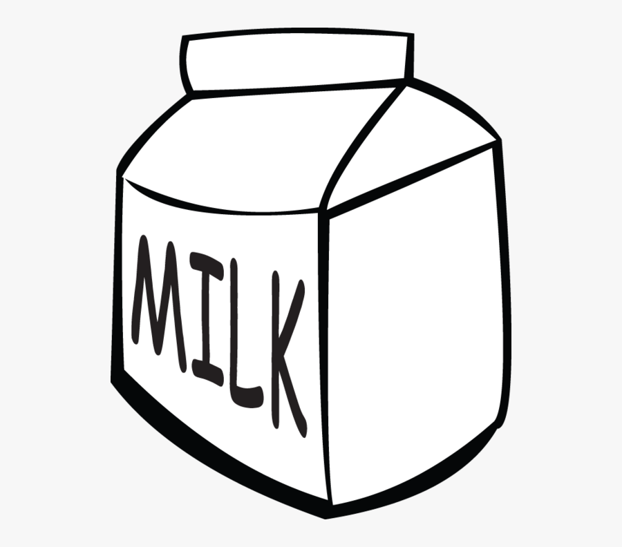 Milk Carton Clipart Black And White, Transparent Clipart