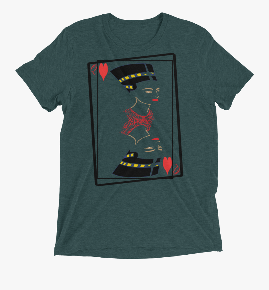 Nefertiti Queen Of Hearts Heather Triblend Short Sleeve - T-shirt, Transparent Clipart
