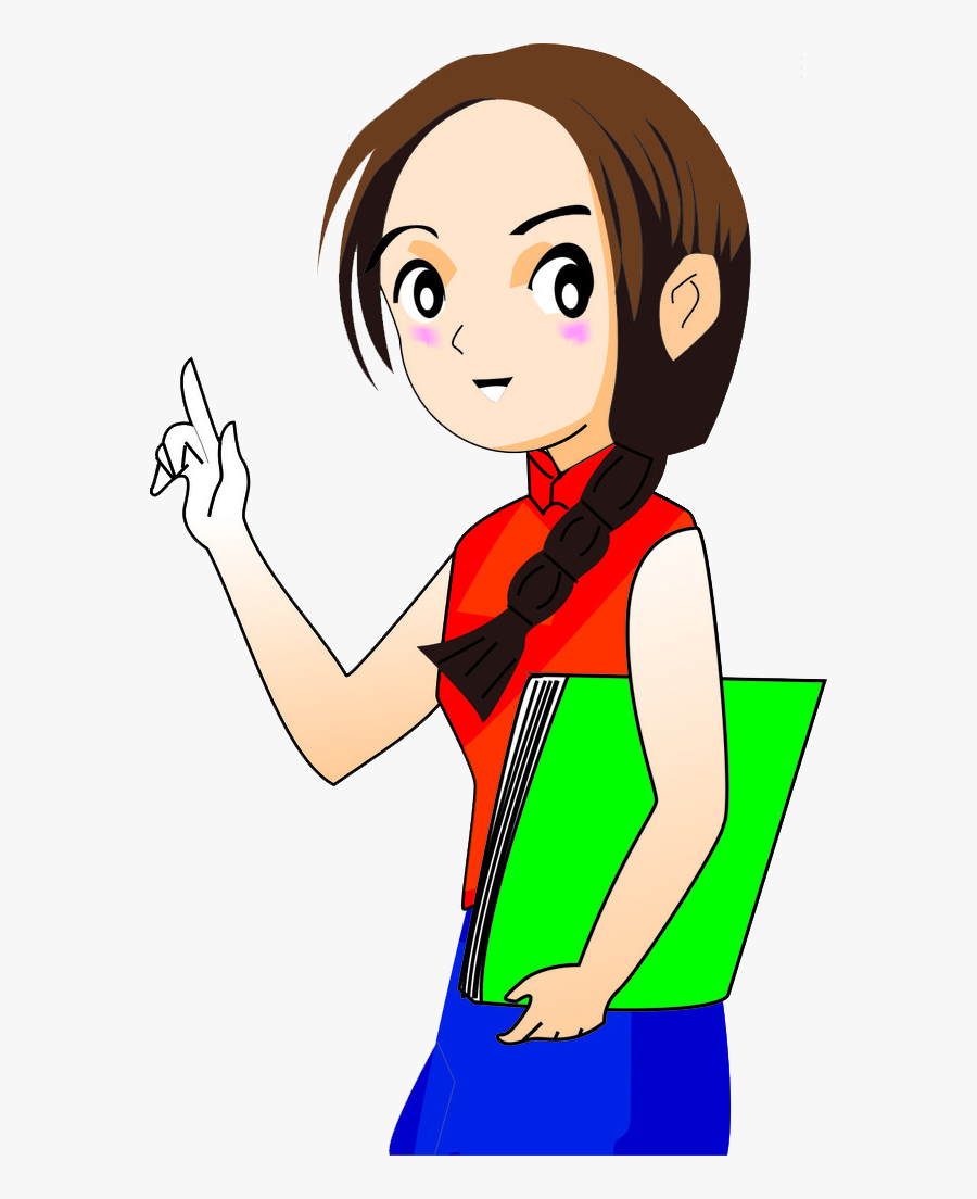 Royalty Free Library Drawing Teacher Female - Drawing Of A Girl Teacher, Transparent Clipart