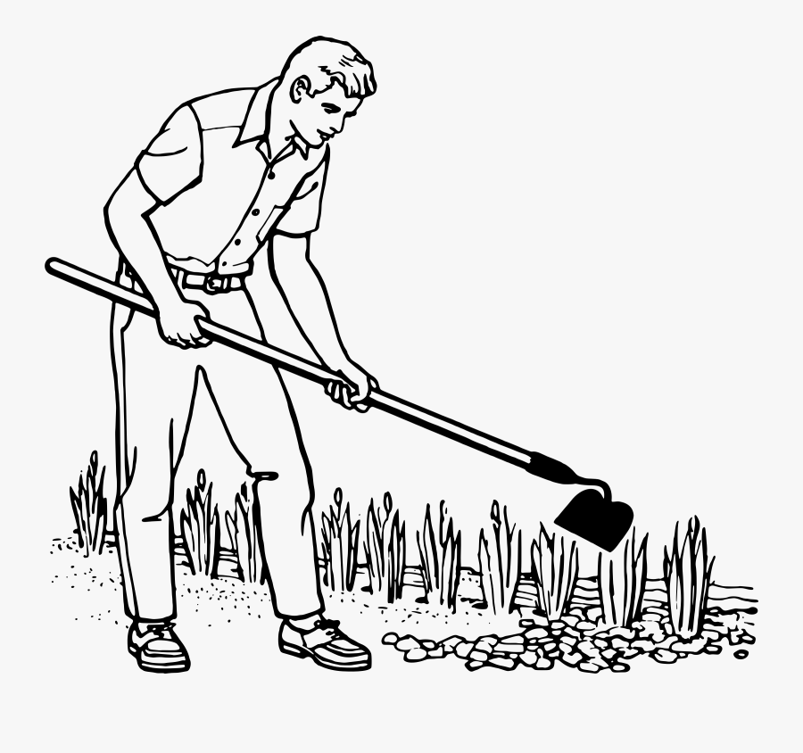 Transparent Remodeling Clipart - Man With The Hoe Drawing, Transparent Clipart