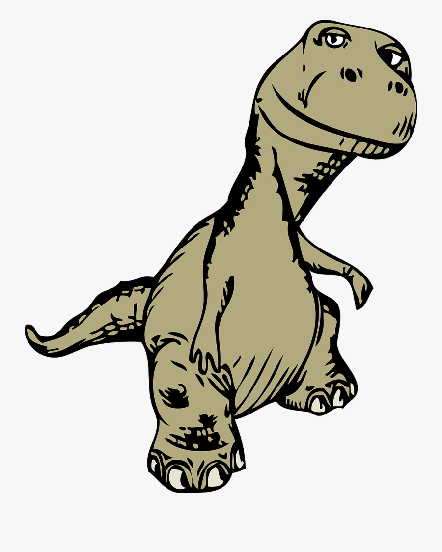 Clipart - Dinosaur - Dinosaur Png Black And White, Transparent Clipart