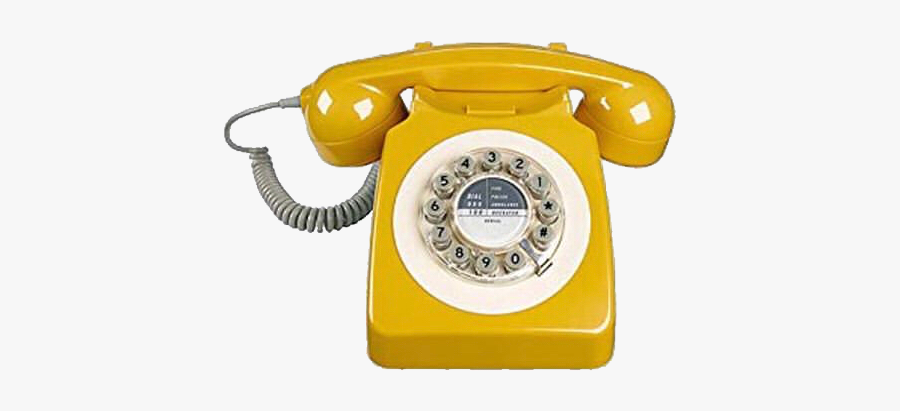 #rotaryphone #vintage #vintagephone #yellow #pngs #png - 1960s Telephone, Transparent Clipart
