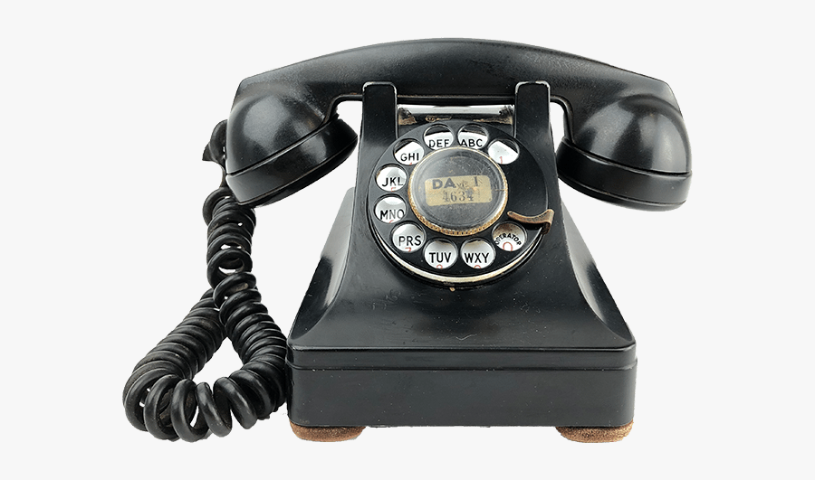 Clip Art Rotary Phone History - Black Rotary Phone Transparent, Transparent Clipart