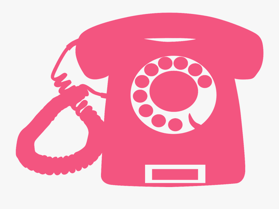 Pink Rotary Phone Clipart, Transparent Clipart