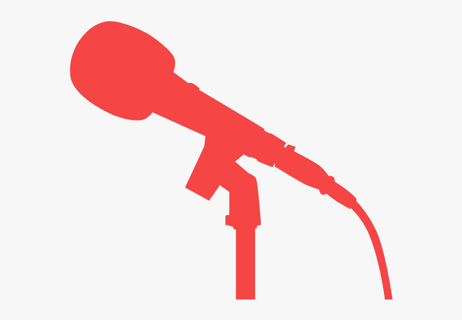 Microphone Silhouette, Transparent Clipart