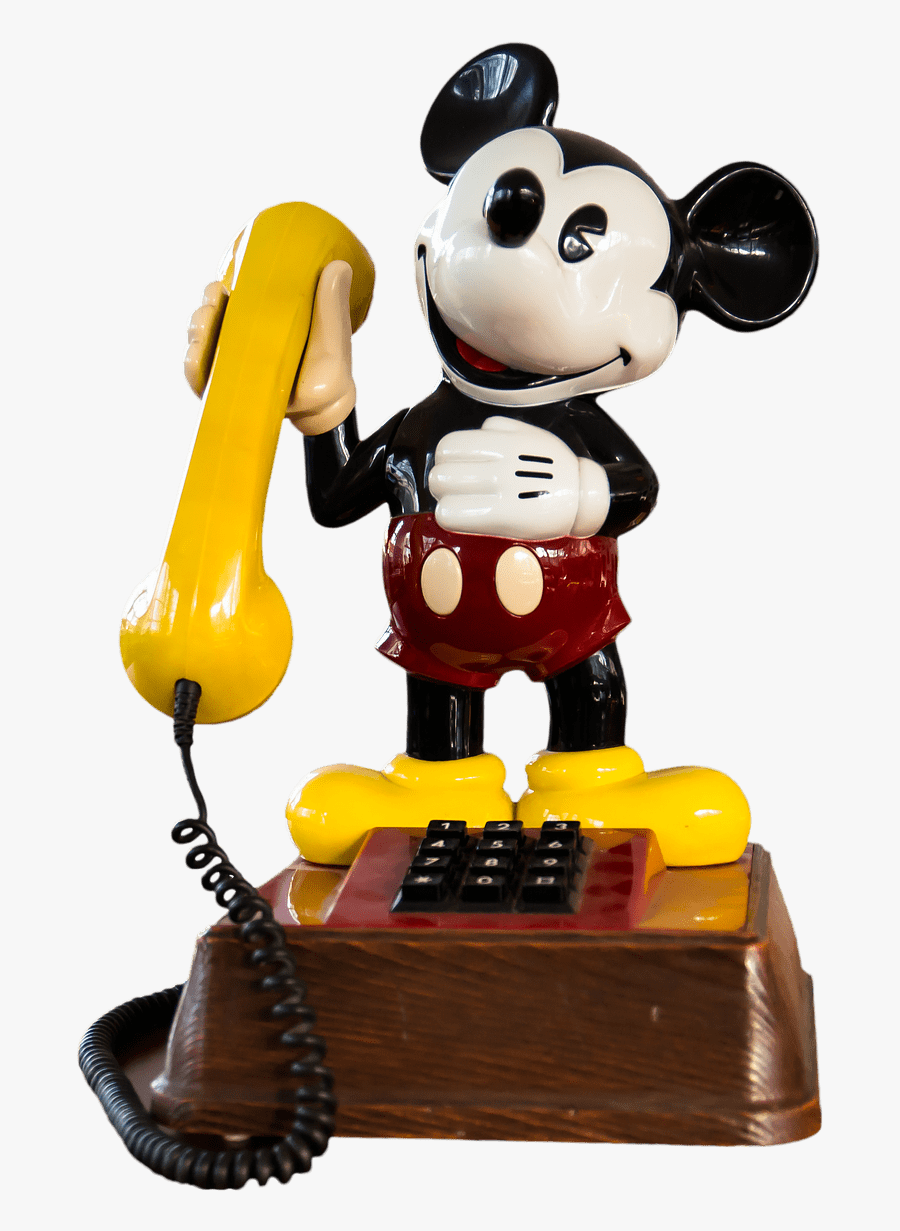 Phone Old Communication - Minnie Mouse Figure Telephone, Transparent Clipart