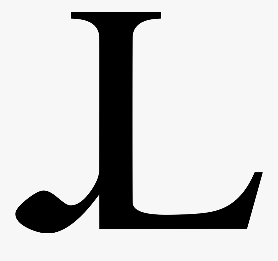 Latin Capital Letter L With Pigtail At Bottom Svg For, Transparent Clipart