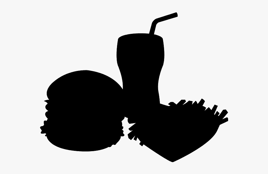Fast Food Silhouette, Transparent Clipart