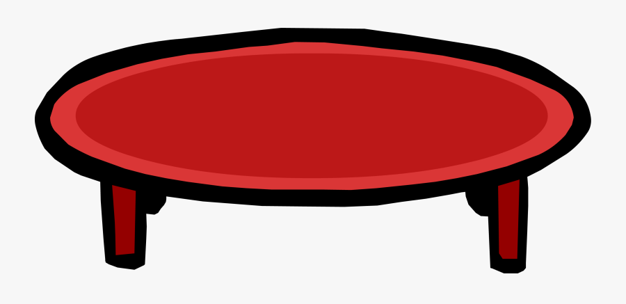 Red Coffee Table Rewritten - Club Penguin Furniture Png, Transparent Clipart