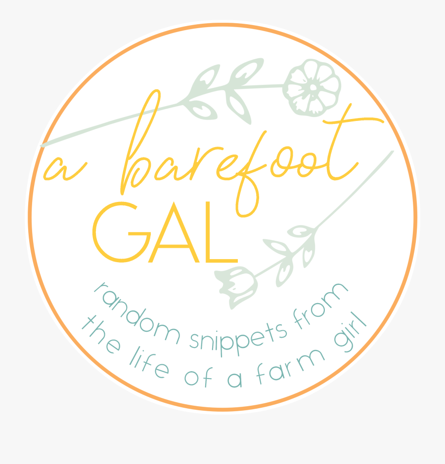 Clip Art Barefoot Farm Girl - Circle, Transparent Clipart