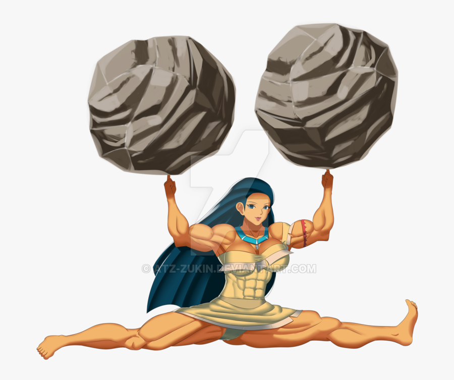Pocahontas Transparent Barefoot - Pocahontas Muscle Growth, Transparent Clipart
