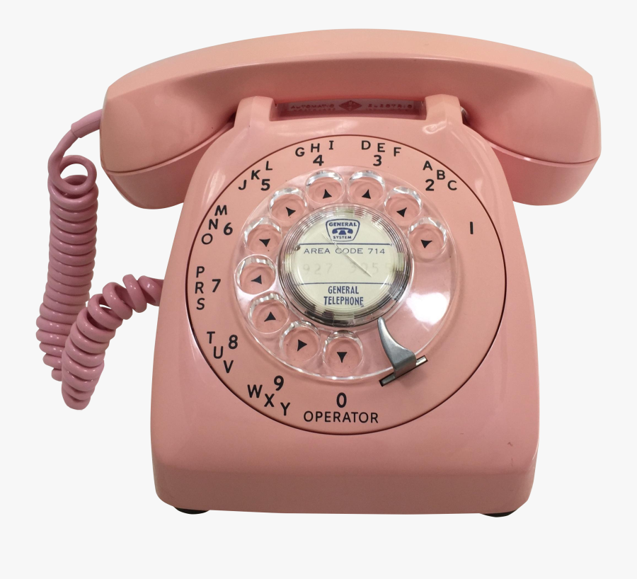 Transparent Formas Vintage Png - Pink Vintage Telephone Png, Transparent Clipart