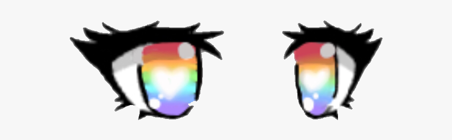 #rainbow #eyes #gacha #gachalife #gachaedit #freetoedit - Gacha Life Eyes, Transparent Clipart