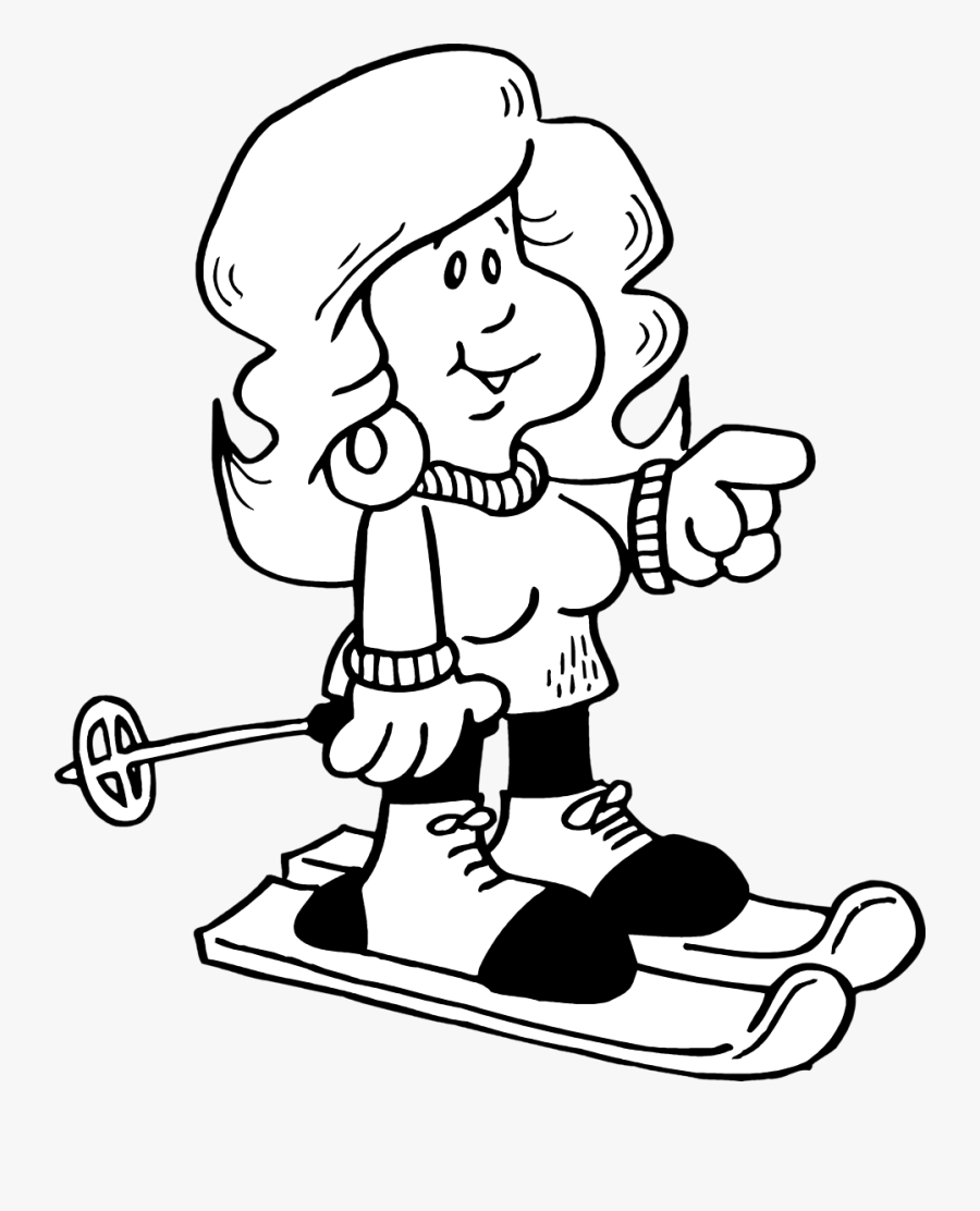 Clipart Snow Vacation - Ski Clipart Black And White, Transparent Clipart