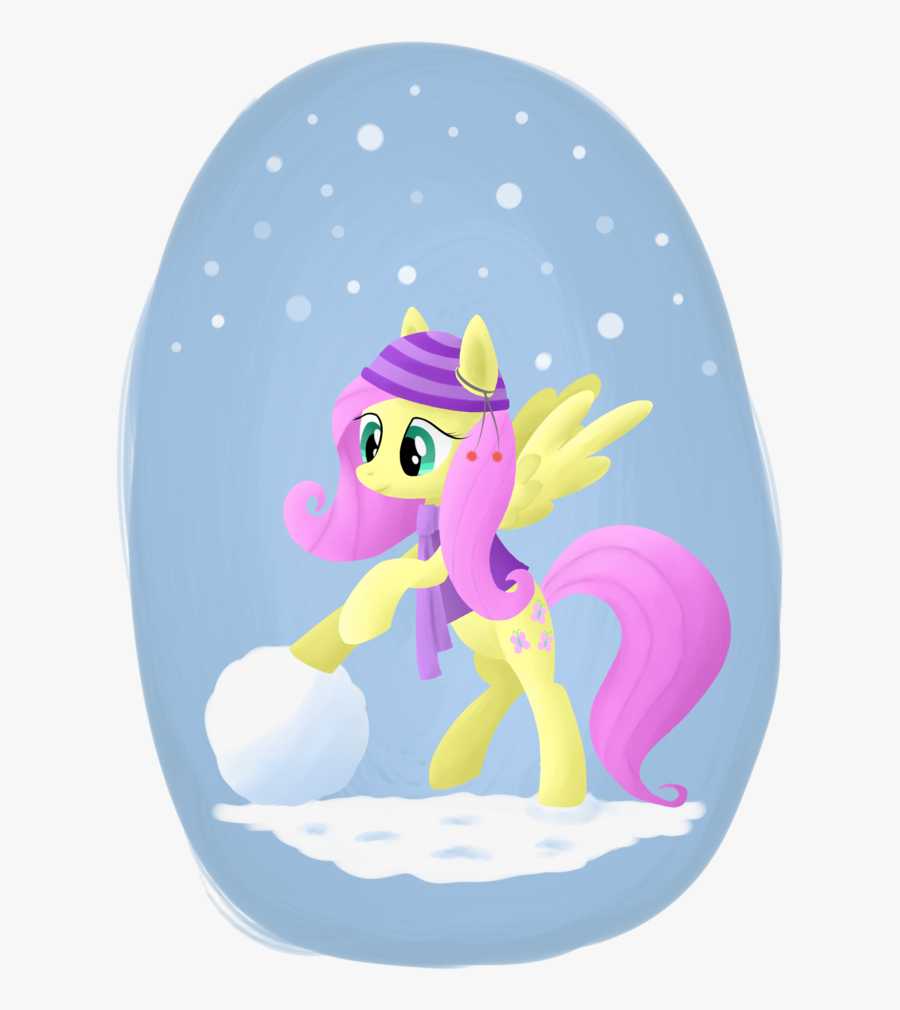 Eq-7, Clothes, Fluttershy, Hat, Safe, Scarf, Snow, - Cartoon, Transparent Clipart