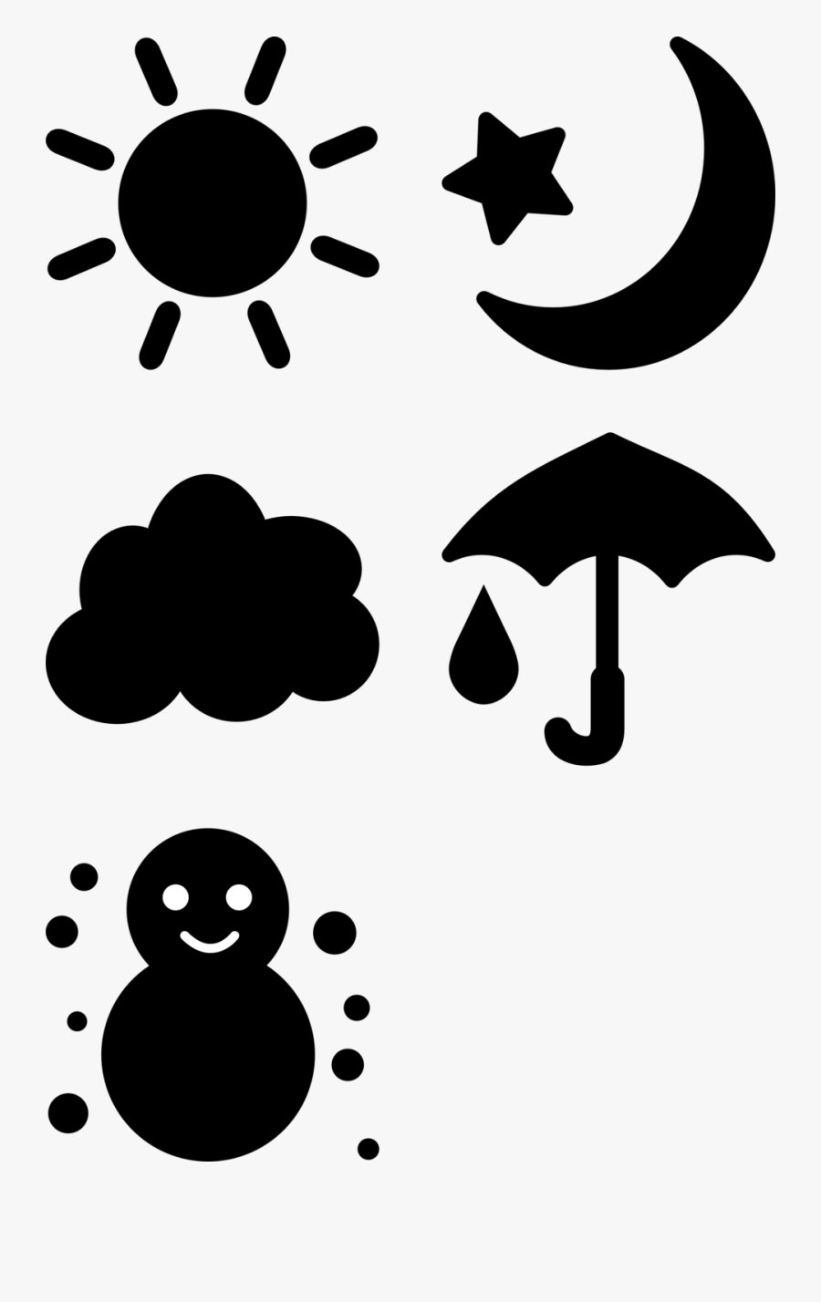 Pictogram Moon, Transparent Clipart