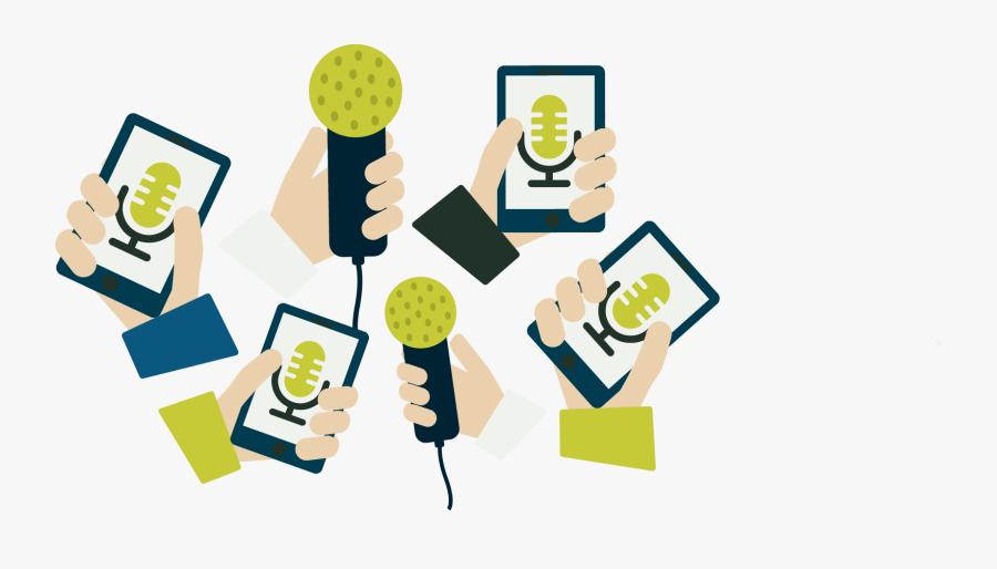 Stock Press Clip New Media - Grabacion De Una Entrevista, Transparent Clipart