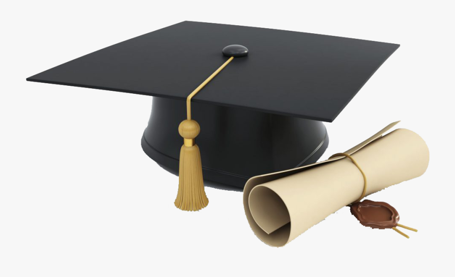 Cap And Diploma - High School Graduation Hat, Transparent Clipart