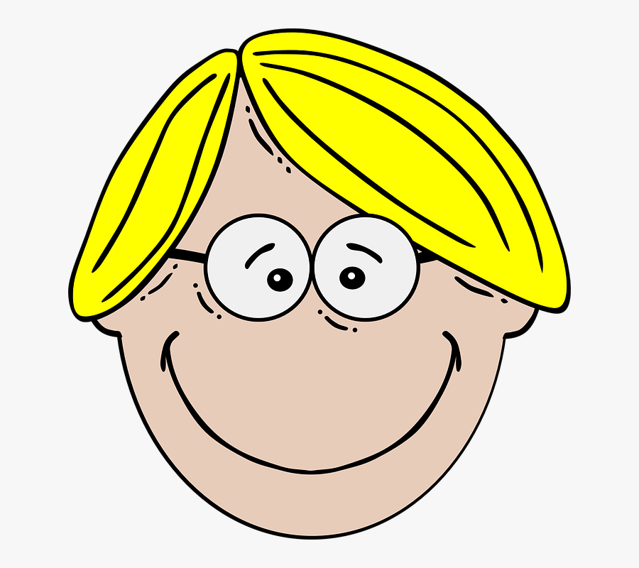 Cartoon Character With Blonde Hair And Glasses, Transparent Clipart