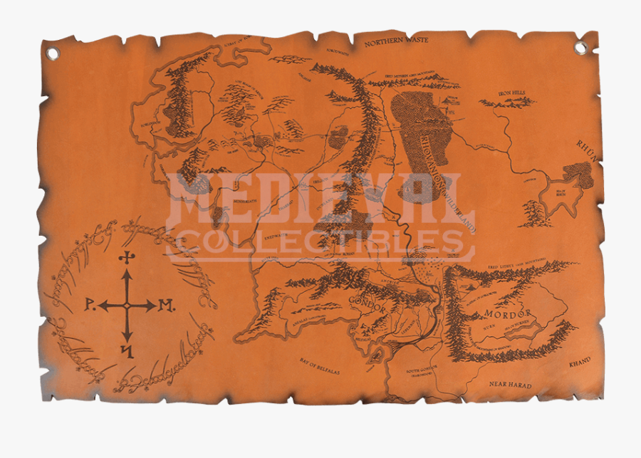 Map Of Middle Earth - Middle Earth Map For Printing, Transparent Clipart