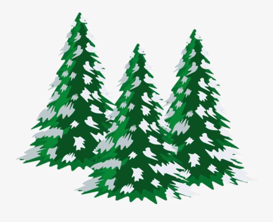 Snowy Trees Clipart Png , Png Download - Snow Pine Tree Clipart, Transparent Clipart