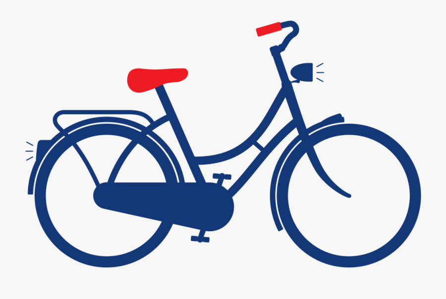 Bike Clipart Bike Dutch - Red City Bike, Transparent Clipart