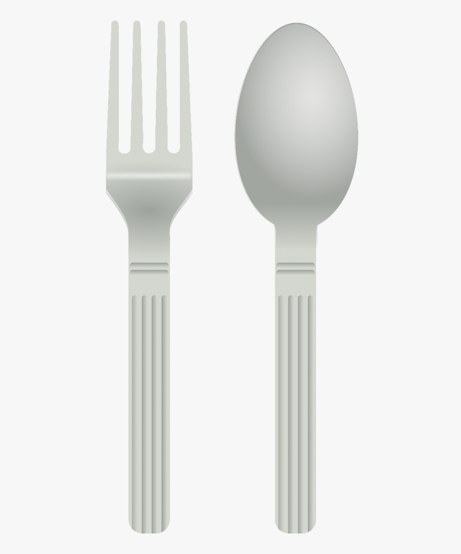 Fork Spoon Silverware - Cartoon Spoon And Fork, Transparent Clipart