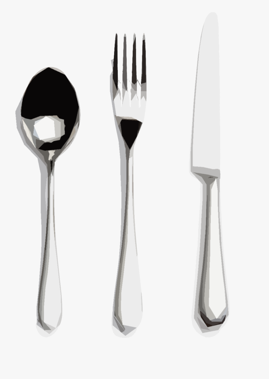 Transparent Fork And Knife Png - Table Knife Fork Spoon, Transparent Clipart