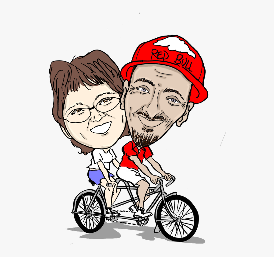 Transparent Caricature Png - Cartoon Tandem, Transparent Clipart