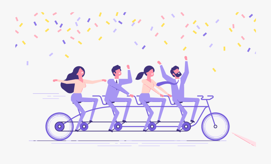 Team Building Tandem, Transparent Clipart