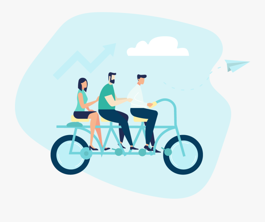 Tandem Bicycle, Transparent Clipart