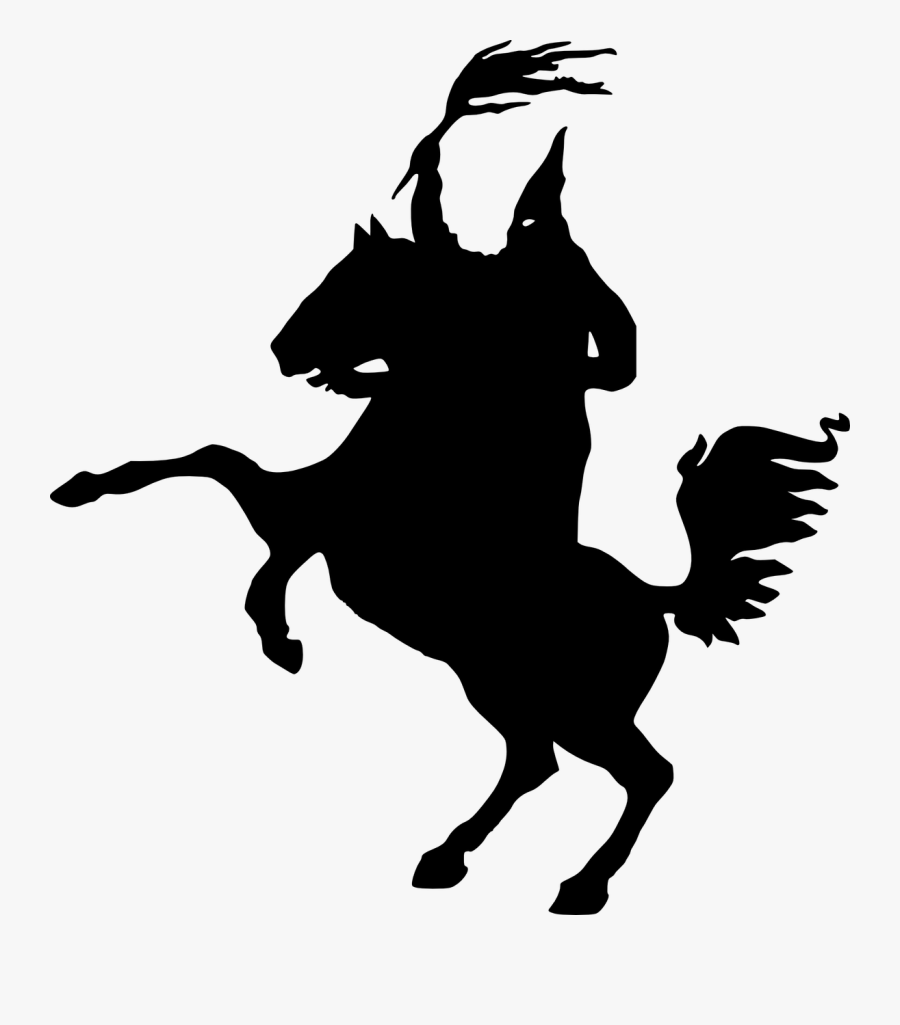 Arabian Horse Black Rearing Clip Art - Ku Klux Klan Vector, Transparent Clipart