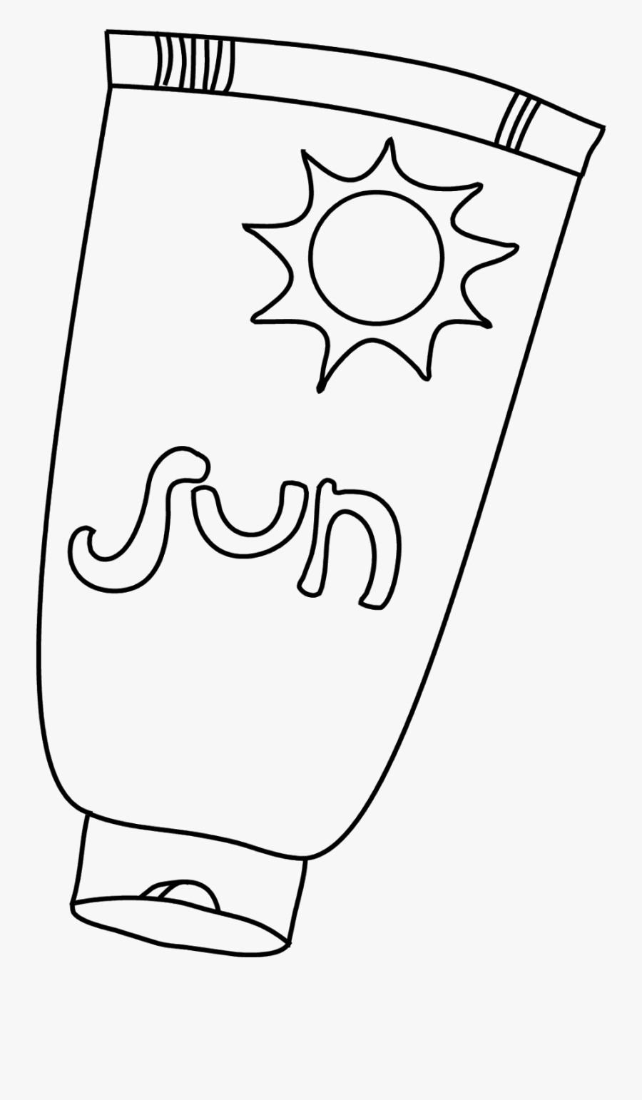 Sunblock Clipart Black And White, Transparent Clipart
