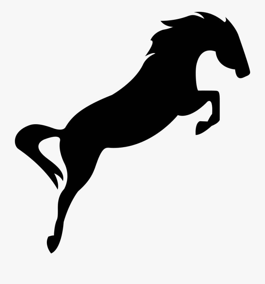 Horse Black Silhouette In Elegant Jump Comments - Horse Icon Transparent Background, Transparent Clipart