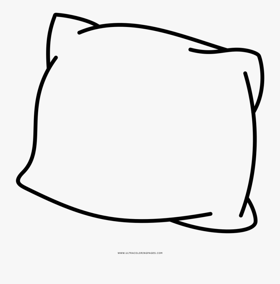 Sweet Looking Pillow Coloring Page Bed Ultra Pages - Disegno Cuscino Da Colorare, Transparent Clipart